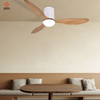 Decorative Mute 3 Blade Deluxe Solid Indoor Remote Control ABS Modern Ceiling Fan with Light