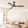 High Quality Household Chandeliers Fan Decorative 42/52'' Inch Solid Wood Blades Ceiling Fans With Light