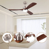 2025 New Wooden 52 Inch Ceil Remote Control Hanging Ceiling Fan Large With Pendant Light
