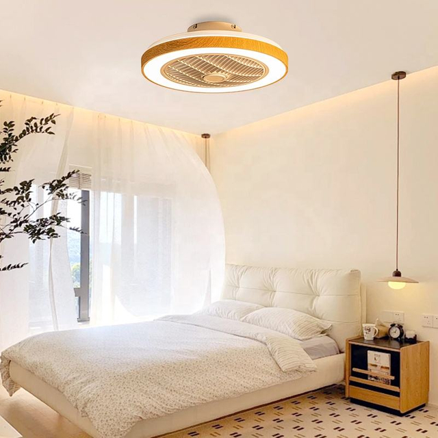 Bedroom Lighting 42inch Bladeless Smart Leafless Ceiling Fan Lamp with Led Light and Remote