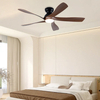 Vintage 52-Inch Indoor Retro LED Ceiling Fan Light Modern Design CB CE Approved 5 ABS Blades for Living Room Lamp Made Metal