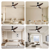 Wholesale Straight Leaf Led Ceiling Fans With Intelligent App Lighting for Home Living Room Dining Room