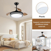 Bedroom Dining Room Smart Remote Control Lighting Retractable Bldc Led Ceiling Light with Fan