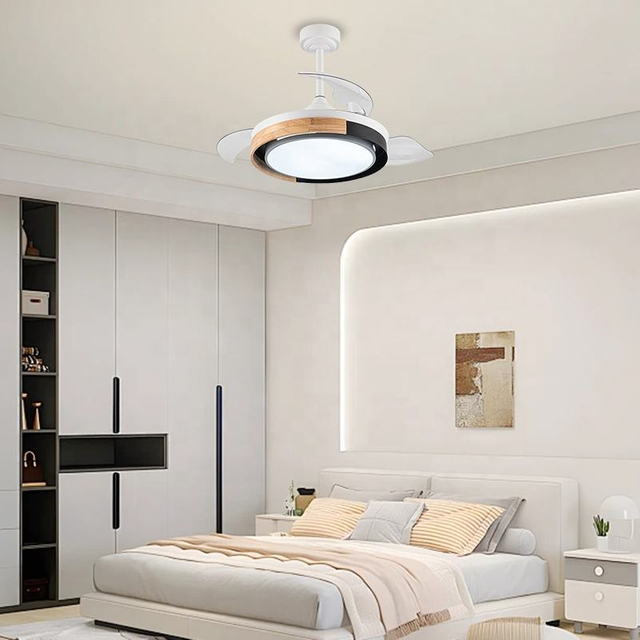 Modern Design Decorative Invisible Blade Ceiling Fan Light Wifi Led Fan Lamp with Light