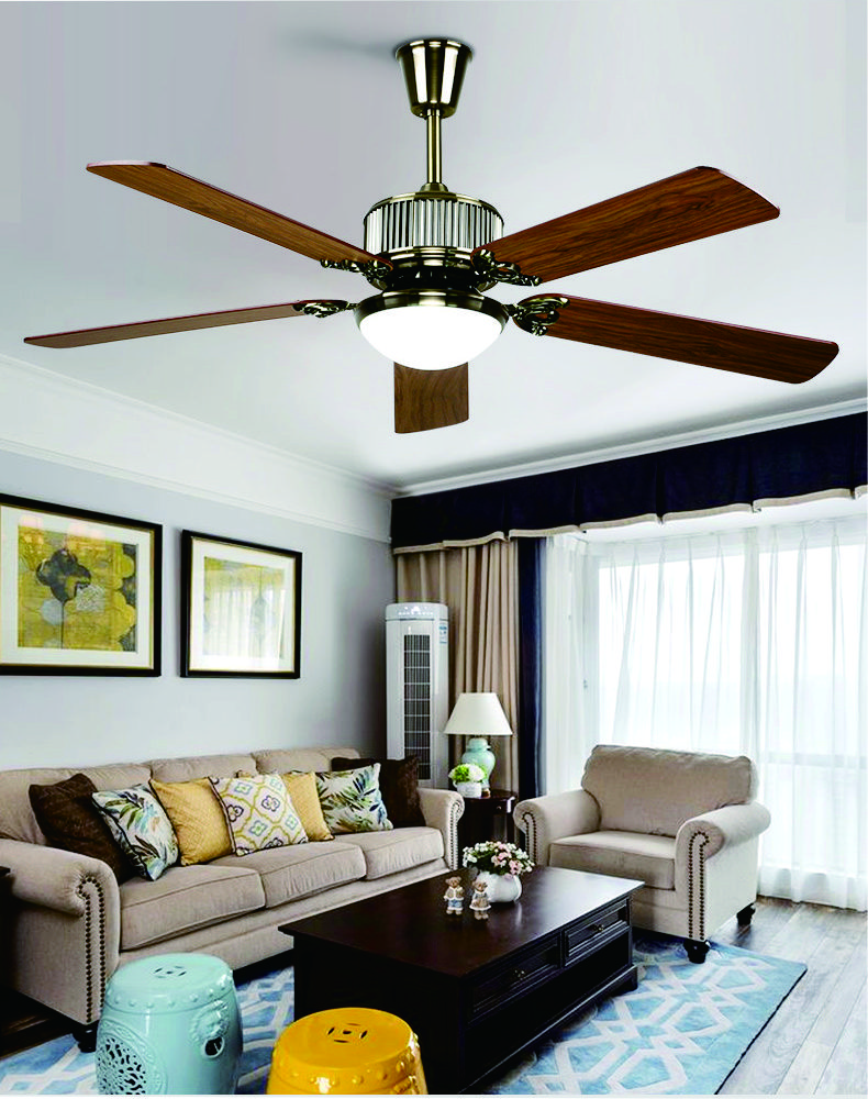 Top Selling Product Metal Body Collocation Frequency Conversion Remote Control LED Ceiling Fan