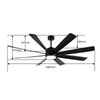 Modern Design Indoor Black Ceiling Fan and Power Saving Energy Saving Lights with Remote Control