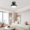 Morden Fashion Invisible Hidden Blades Small Ceiling Fan Lamp Light with Remote Control