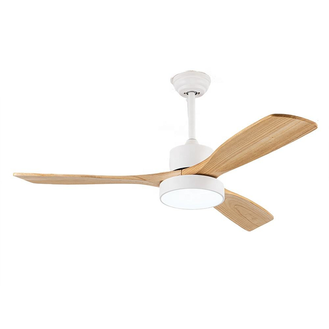 Indoor Ceiling Fan Design Nordic Wooden Ceiling Fan or Stand Fans with Light and Remote