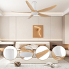 Attractive Modern 58 Inch 5 Blades Led Ceiling Fan Smart Light with 3 Color Remote Control