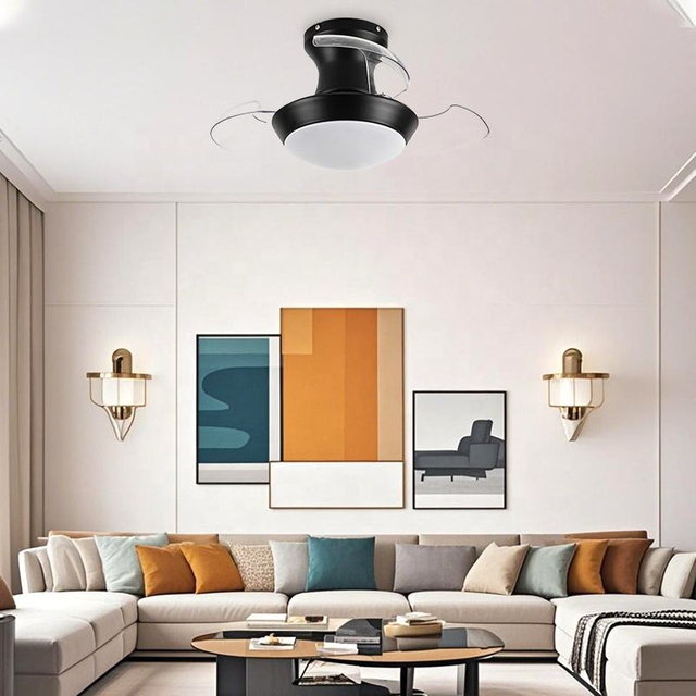 Hot Selling Small Invisible Ceiling Lamp Remote Control Led Light Ceiling Fan with Light