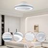 Hot Sale 52 in Modern Light Wifi Remote Control Leafless Plastic Ceiling Fan with Led Light