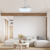 Simple Style Ceiling Fan 3 Color Light Low Noise 6 Speed Dining Room Ceiling Fan Light