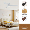 Contemporary Smart Ceiling Fan White Elegant Modern Led Ceiling Lamps with Fan and bluetooth