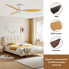Energy Conservation Ceiling Fan 52 Inch Wooden 3 Blades Forward Reverse Fan Light