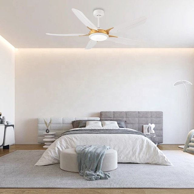 China White Led Ceiling Fan Rgb Lights Celling Fan with Speaker and Rgb LightLights 60 in