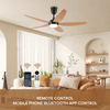 Fan Lamps Manufacturers ABS 5 Blades 56inch Remote Control Controlled Ceiling Fan and Led Lights