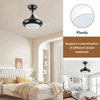 Decoration Home Living Room Dining Room Smart Remote Control Invisible Roof Fan Ceiling Lights with Lamp