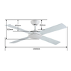 Best White Bldc 4 Leaf High Speed Fan 52 Inch Remote Control Ceiling Fans No Light for Hospitals