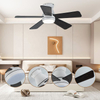 Morden Smart Electric 42 Inch Ceiling Fan Abs 5 Blades With bluetooth Light Led in the Home