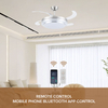 42inch Oem Ceiling Fans Foldable Led Ceiling Fan Fancy Low Noise Retractable Dimmable Led Abs Blades Ceiling Fan