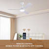 Traditional White 42 Inches Ceiling Fan Fan and Lamp Control with Led Light Commercial