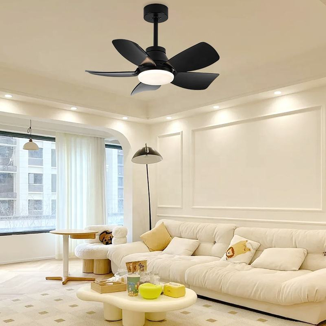 High Quality Smart 36" Dc Light and Ceiling Fan Abs Blades Tricolor with Remote for Kids Room