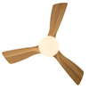 Vintage Style Ceiling Fan Solid Wood Blades Decorative Natural Wind Ceiling Fan Lighting