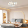 Decorative Remote Control 42 Inch Plastic Flower Ceiling Light Fan with Led Lights Smart
