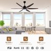 Nordic Modern Living Roomsmart Simple Mute Ceiling Fans Energy Saving Led Lamp Light for Home