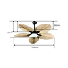European Classic Distressed Beige Fancy Innovative 52 Inch Ceiling Fan with Light and Remote