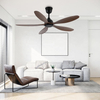 Modern 52 Inch Abs Plastic Blade Black Colour 5 wings Bldc Ceiling Fan Wood Grain Fan