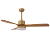 2022 Zhong Shan Wooden Ceiling Fan Led Ceiling Fan With Light Remote Control Led Ceiling Fans