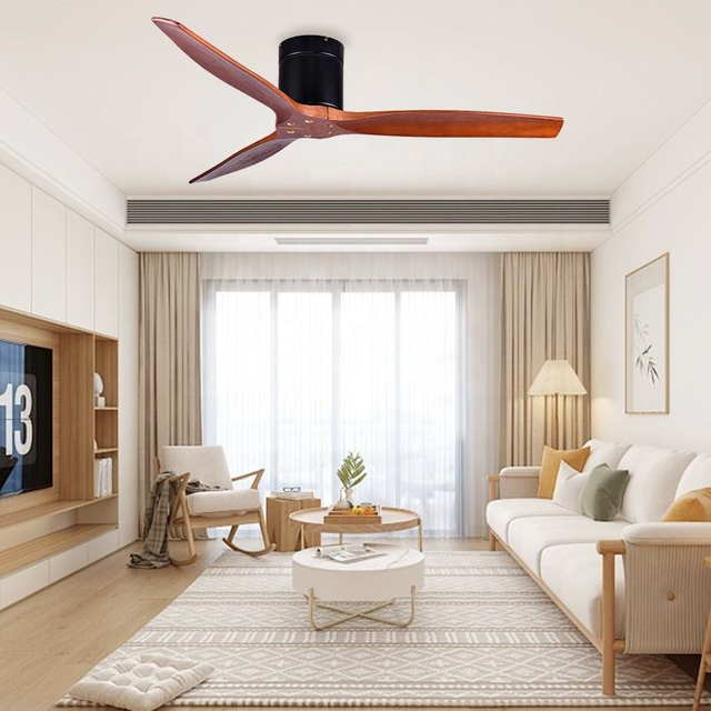 Best Ceiling Fan Brand Solid Wooden Blades Remote Control Ceiling Fan No Lights With Remote Control