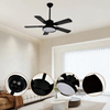 Modern Fan Lamp 52 Inch Plywood BladesCeiling Fans with Led Lights and Remote for Bedroom