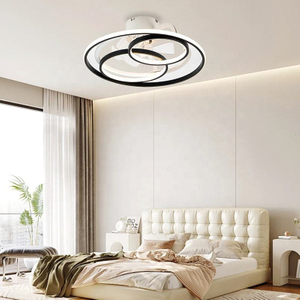 Best Quality Contemporary Intelligent Remote Control Ceiling Ring Ceiling Led Fan and Light