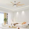 LED Fan Lamp 75 Inch Big Ceiling Fan Long Blade Chandelier Combo with Light for Hotel Household