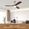 Indoor Living Room Bedroom Smart Ceiling Fan Light E27 Ceiling Lamp with Light Remote Control