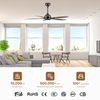 Modern Bedroom 56 Inch Lights 5 Blades Dc Motor Ceiling Fan with Led Light with Remote