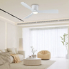 Contemporary Smart Ceiling Fan White Elegant Modern Led Ceiling Lamps with Fan and bluetooth