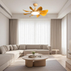 New Design Modern Home High End Remote Control Smart Ceiling Fan Led Lighting Living Room Lamp Light