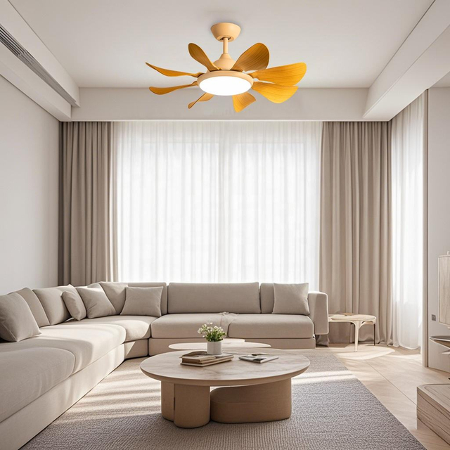 New Design Modern Home High End Remote Control Smart Ceiling Fan Led Lighting Living Room Lamp Light
