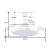RCB Iridescent Race Atmosphere Color-changing Iridescent Light 42inch Invisible Fan Blade Ceiling Fan