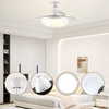 Simple Style Ceiling Fan 3 Color Light Low Noise 6 Speed Dining Room Ceiling Fan Light