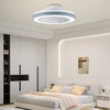 Modern Interior Bedroom Intelligent Plastic Bladeless Ceiling Fan Light Home Fan with Light