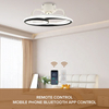 Morden New Smart Fancy Electric Double Ring Led Light Ceiling Fan with Light for Bedroom