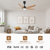 Fan Lamps Manufacturers ABS 5 Blades 56inch Remote Control Controlled Ceiling Fan and Led Lights
