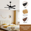 Ceiling Fans Indoor Contemporary Modern Decoration Plywood Led Ceiling Lamp Light with Fan