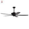 Indoor 52 Inches Ceiling Fan Manufactures in China Intelligent Remote Control Black Ceiling Fan