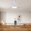 2025 Morden Designer Quality White Remote Control Led Ceiling Light and Fan Combo with Abs Blade