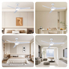 Modern Remote Control 52 Inch Indoor Ceiling Fan White Indoor Decorative Ceiling Fan With Light
